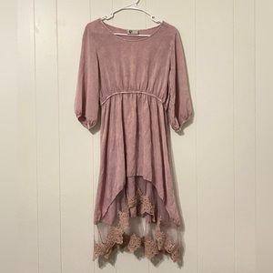 Stunning rose pink high low dress